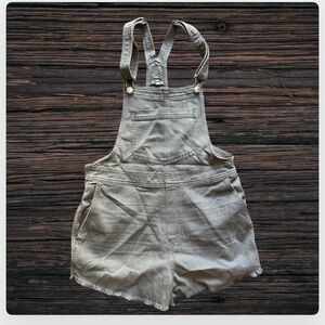 Aerie Dark Gray / Black Denim shirt overalls
